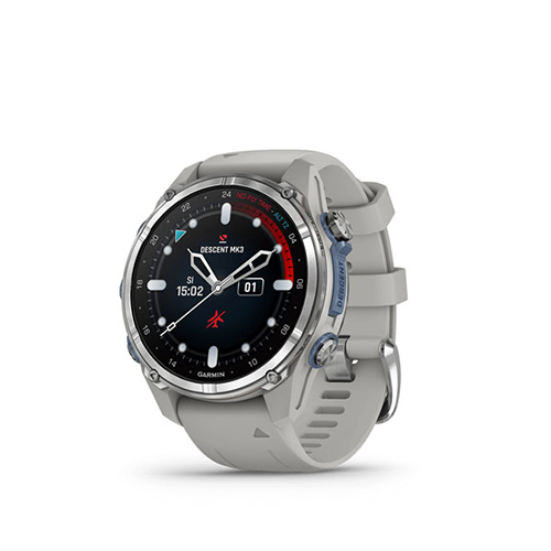 [가민/GARMIN] Descent Mk3 43mm (디센트 MK3 43mm) 포그 그레이 실리콘 밴드