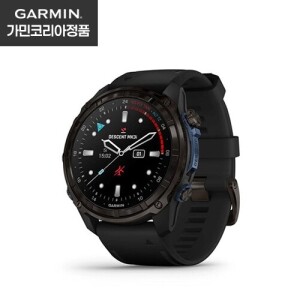 ★퀵핏 밴드 증정 [가민/GARMIN] Descent Mk3i 51mm (디센트 MK3i 51mm) 카본 그레이 DLC 티타늄, 블랙 실리콘 밴드